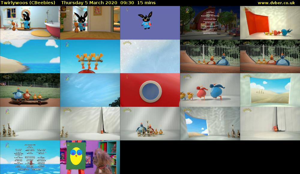 Twirlywoos (CBeebies) Thursday 5 March 2020 09:30 - 09:45