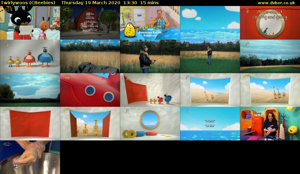 Twirlywoos (CBeebies) Thursday 19 March 2020 13:30 - 13:45