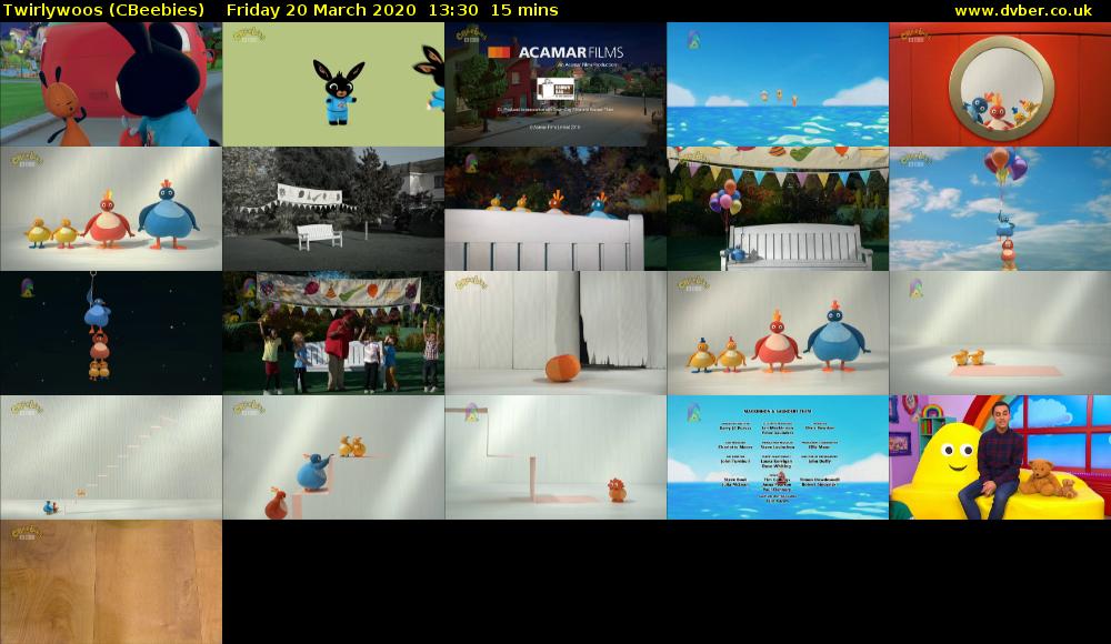 Twirlywoos (CBeebies) Friday 20 March 2020 13:30 - 13:45