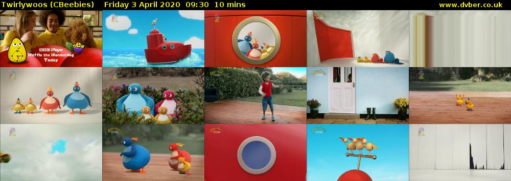 Twirlywoos (CBeebies) Friday 3 April 2020 09:30 - 09:40