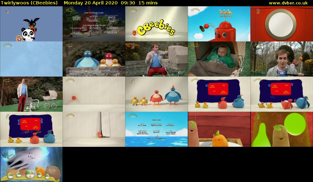 Twirlywoos (CBeebies) Monday 20 April 2020 09:30 - 09:45