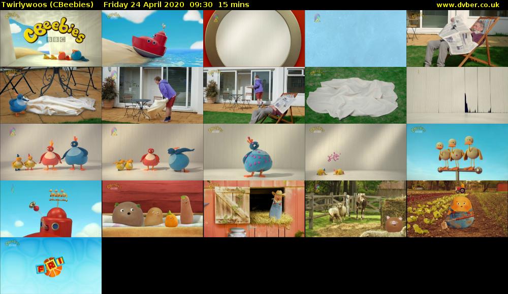 Twirlywoos (CBeebies) Friday 24 April 2020 09:30 - 09:45