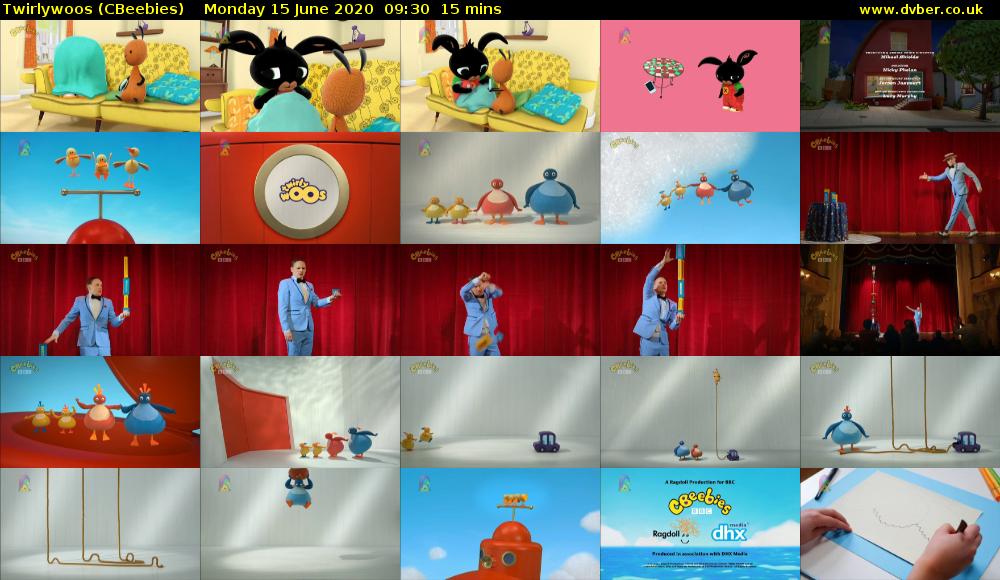 Twirlywoos (CBeebies) Monday 15 June 2020 09:30 - 09:45