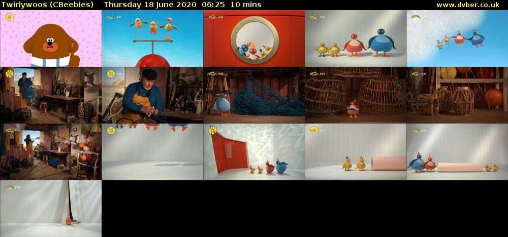 Twirlywoos (CBeebies) Thursday 18 June 2020 06:25 - 06:35