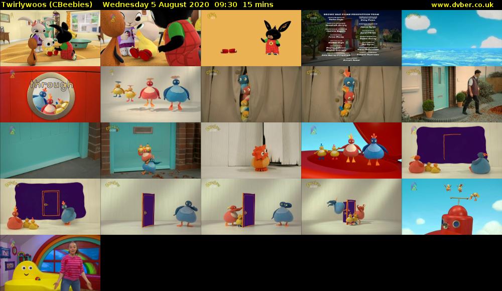 Twirlywoos (CBeebies) Wednesday 5 August 2020 09:30 - 09:45