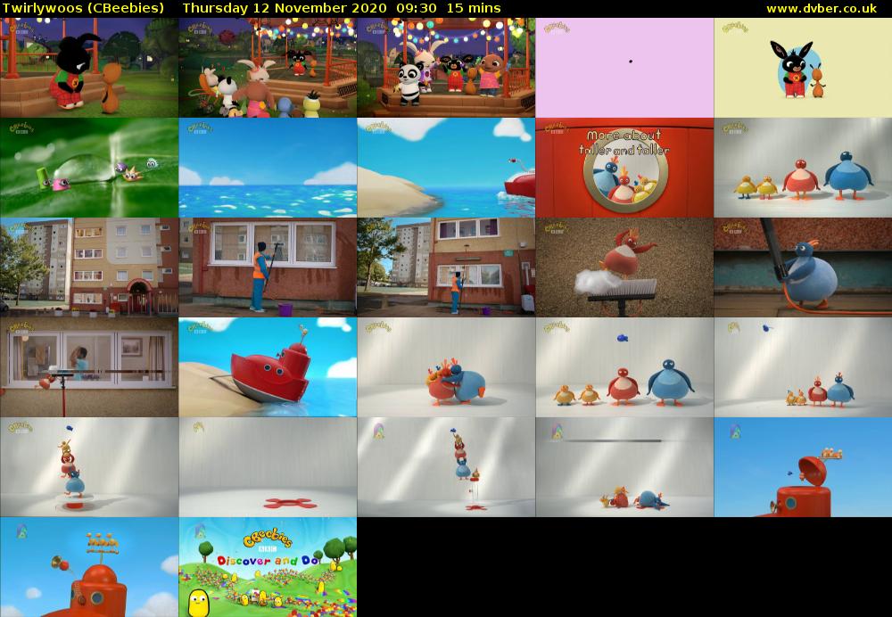 Twirlywoos (CBeebies) Thursday 12 November 2020 09:30 - 09:45