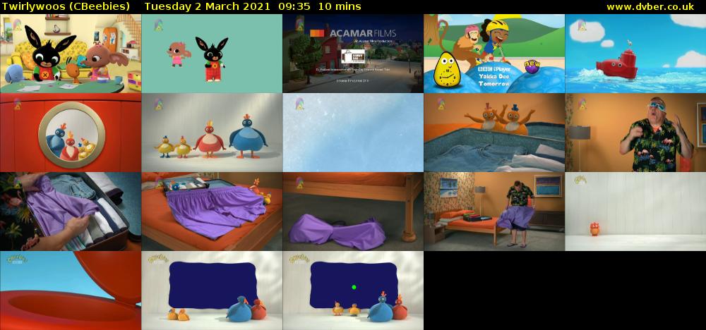 Twirlywoos (CBeebies) Tuesday 2 March 2021 09:35 - 09:45