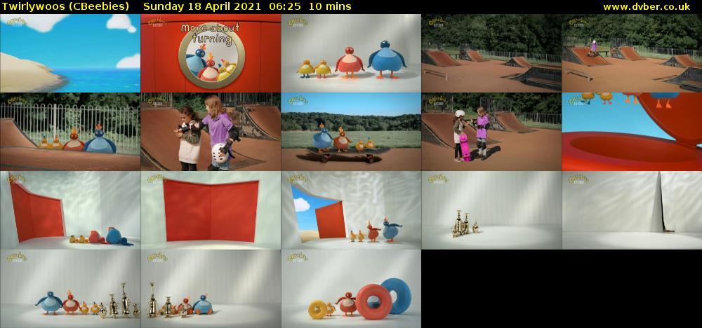 Twirlywoos (CBeebies) Sunday 18 April 2021 06:25 - 06:35