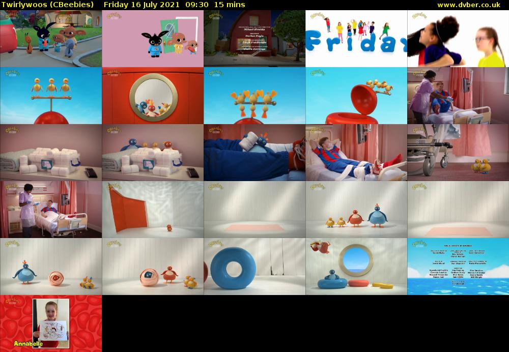 Twirlywoos (CBeebies) Friday 16 July 2021 09:30 - 09:45