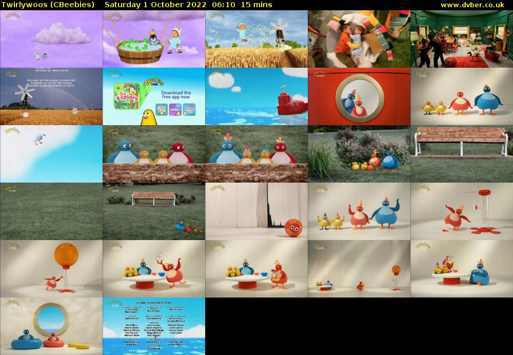 Twirlywoos (CBeebies) Saturday 1 October 2022 06:10 - 06:25