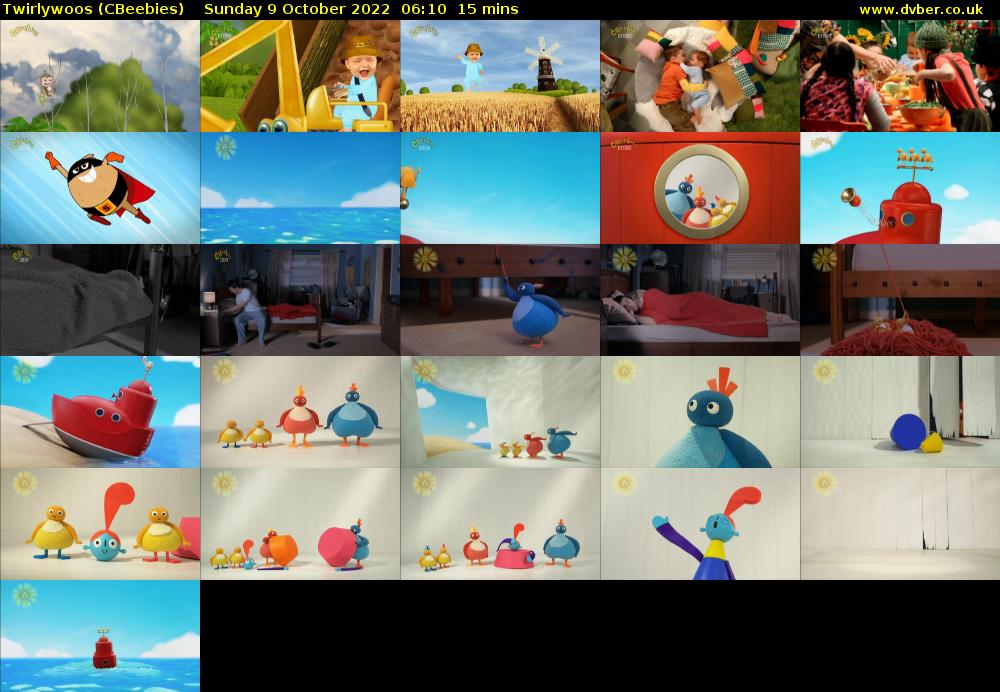 Twirlywoos (CBeebies) Sunday 9 October 2022 06:10 - 06:25