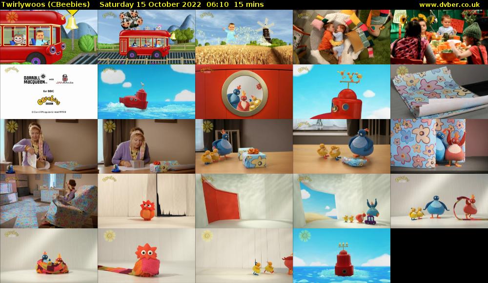 Twirlywoos (CBeebies) Saturday 15 October 2022 06:10 - 06:25