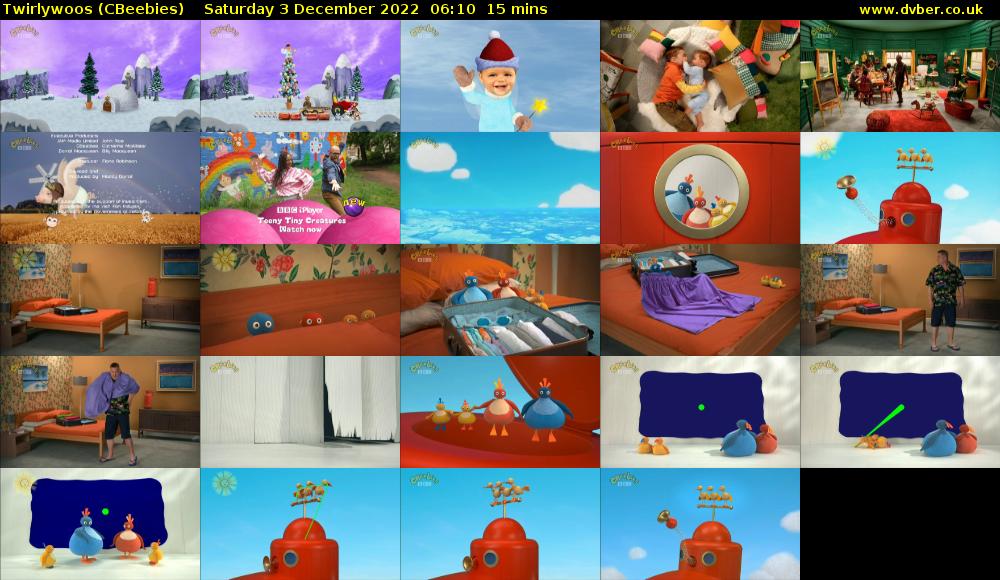 Twirlywoos (CBeebies) Saturday 3 December 2022 06:10 - 06:25