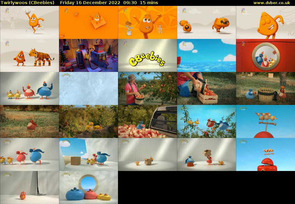 Twirlywoos (CBeebies) Friday 16 December 2022 09:30 - 09:45