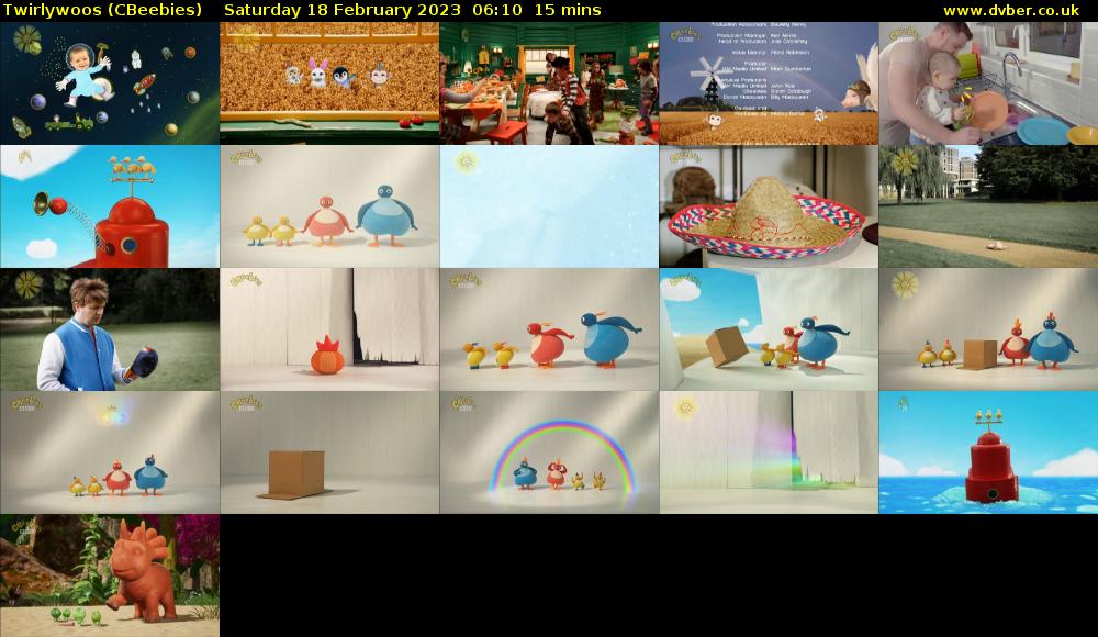 Twirlywoos (CBeebies) Saturday 18 February 2023 06:10 - 06:25