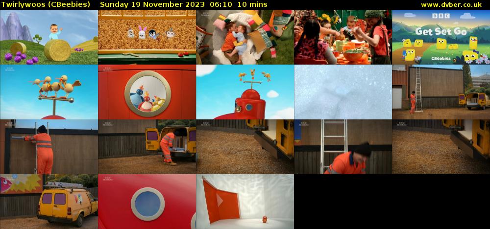 Twirlywoos (CBeebies) Sunday 19 November 2023 06:10 - 06:20