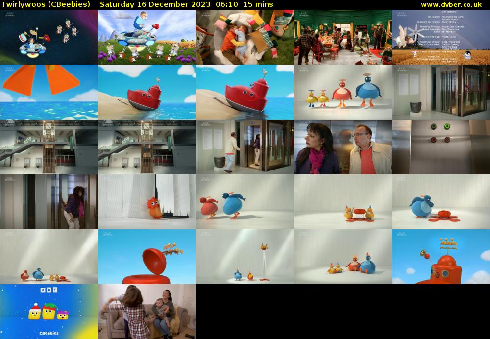 Twirlywoos (CBeebies) Saturday 16 December 2023 06:10 - 06:25
