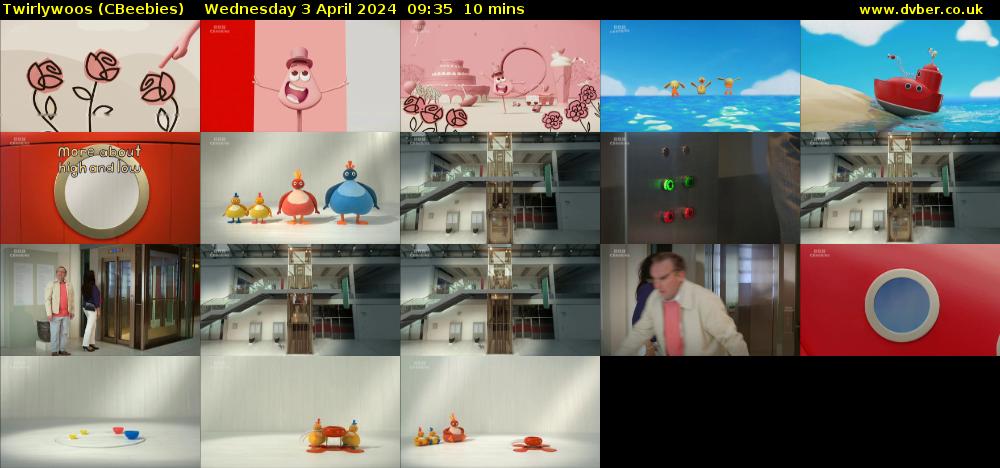 Twirlywoos (CBeebies) Wednesday 3 April 2024 09:35 - 09:45