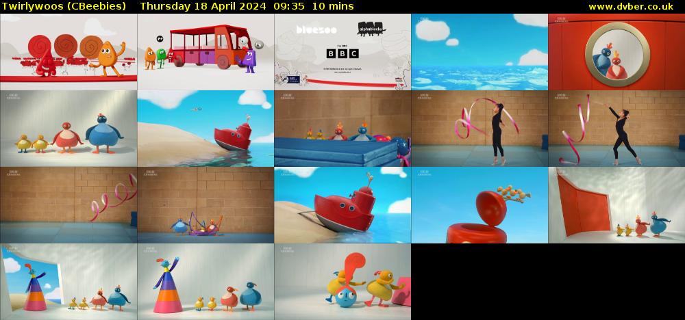 Twirlywoos (CBeebies) Thursday 18 April 2024 09:35 - 09:45