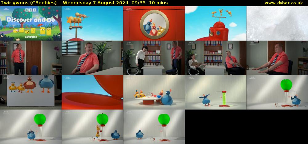 Twirlywoos (CBeebies) Wednesday 7 August 2024 09:35 - 09:45