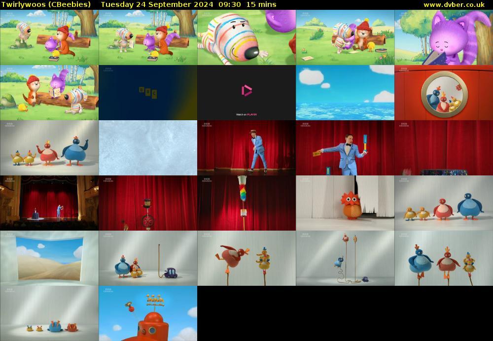 Twirlywoos (CBeebies) Tuesday 24 September 2024 09:30 - 09:45