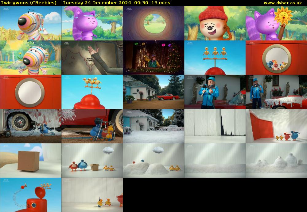 Twirlywoos (CBeebies) Tuesday 24 December 2024 09:30 - 09:45