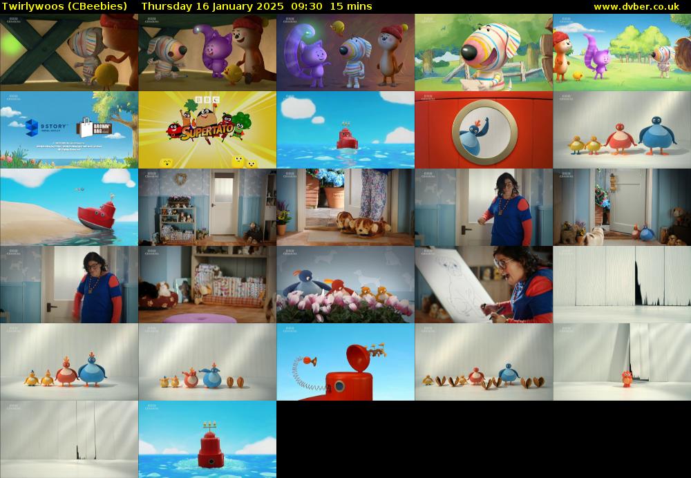 Twirlywoos (CBeebies) Thursday 16 January 2025 09:30 - 09:45