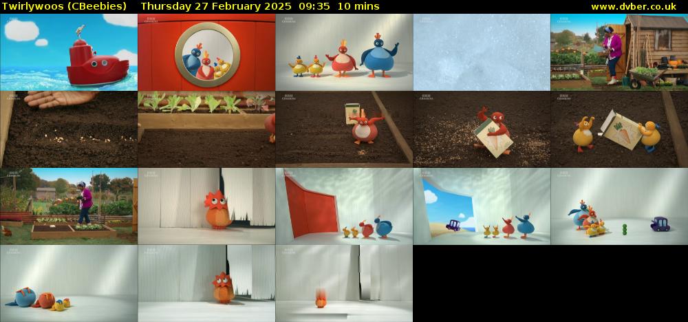 Twirlywoos (CBeebies) Thursday 27 February 2025 09:35 - 09:45