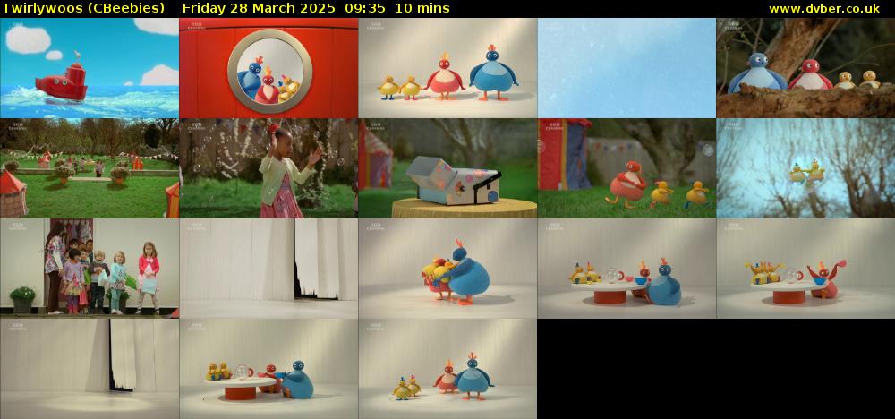 Twirlywoos (CBeebies) Friday 28 March 2025 09:35 - 09:45