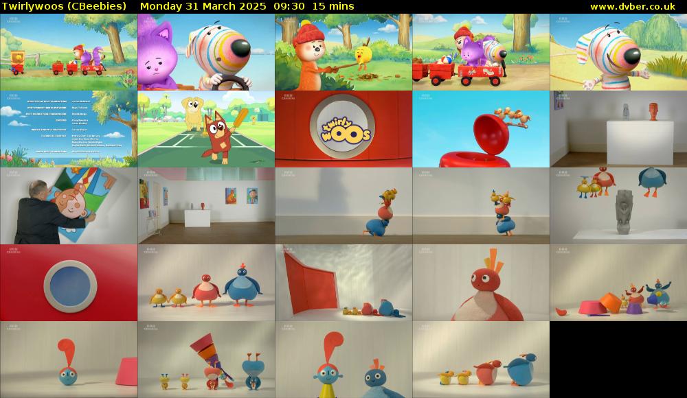 Twirlywoos (CBeebies) Monday 31 March 2025 09:30 - 09:45