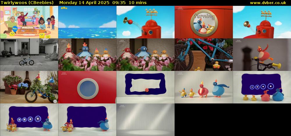Twirlywoos (CBeebies) Monday 14 April 2025 09:35 - 09:45