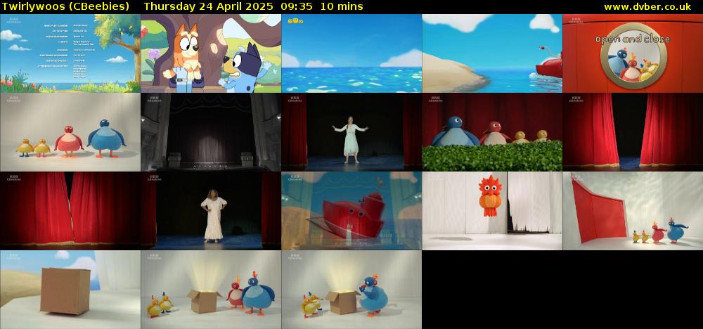 Twirlywoos (CBeebies) Thursday 24 April 2025 09:35 - 09:45