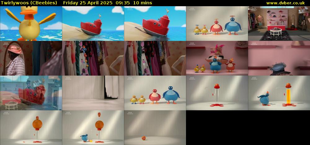 Twirlywoos (CBeebies) Friday 25 April 2025 09:35 - 09:45
