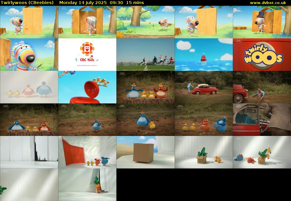 Twirlywoos (CBeebies) Monday 14 July 2025 09:30 - 09:45