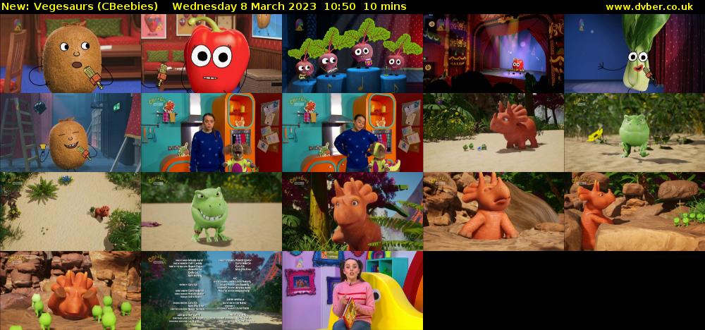 Vegesaurs (CBeebies) Wednesday 8 March 2023 10:50 - 11:00