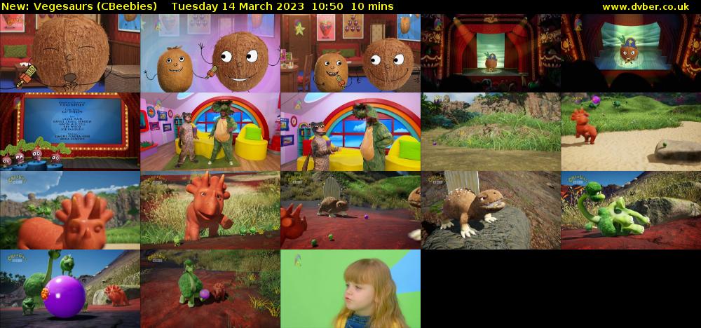 Vegesaurs (CBeebies) Tuesday 14 March 2023 10:50 - 11:00