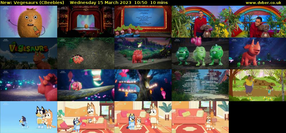Vegesaurs (CBeebies) Wednesday 15 March 2023 10:50 - 11:00