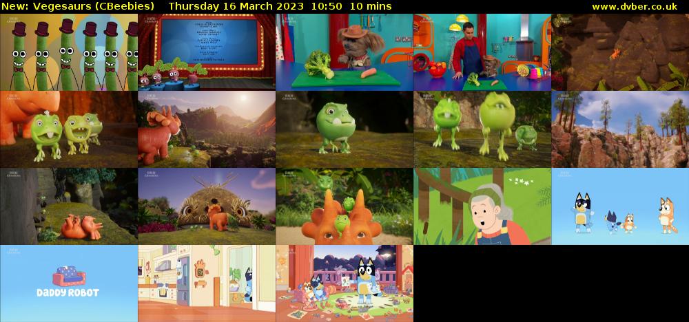 Vegesaurs (CBeebies) Thursday 16 March 2023 10:50 - 11:00