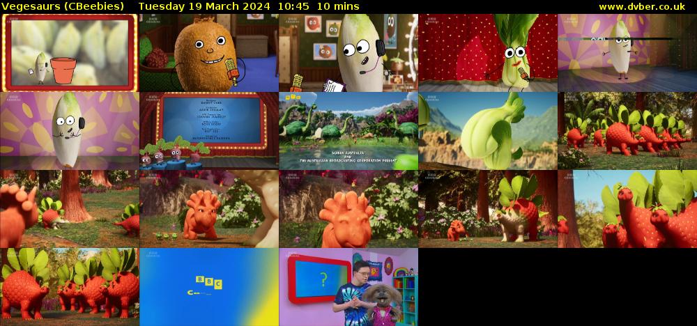 Vegesaurs (CBeebies) Tuesday 19 March 2024 10:45 - 10:55