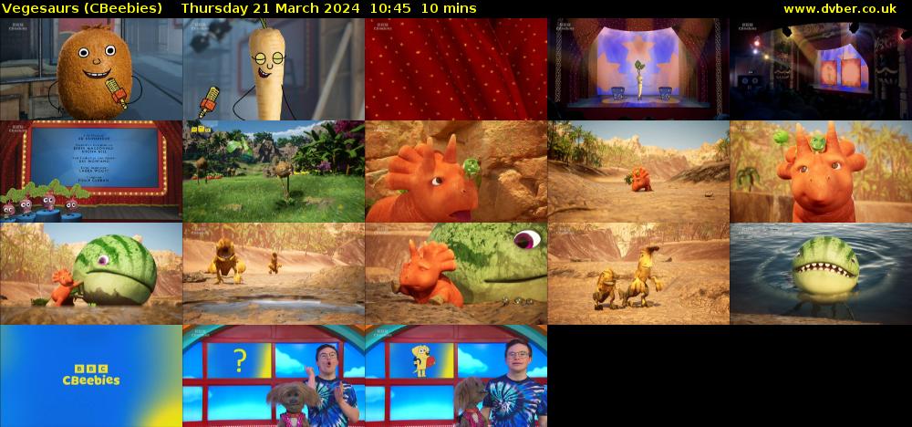 Vegesaurs (CBeebies) Thursday 21 March 2024 10:45 - 10:55