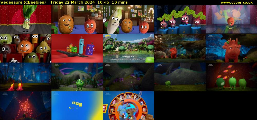 Vegesaurs (CBeebies) Friday 22 March 2024 10:45 - 10:55