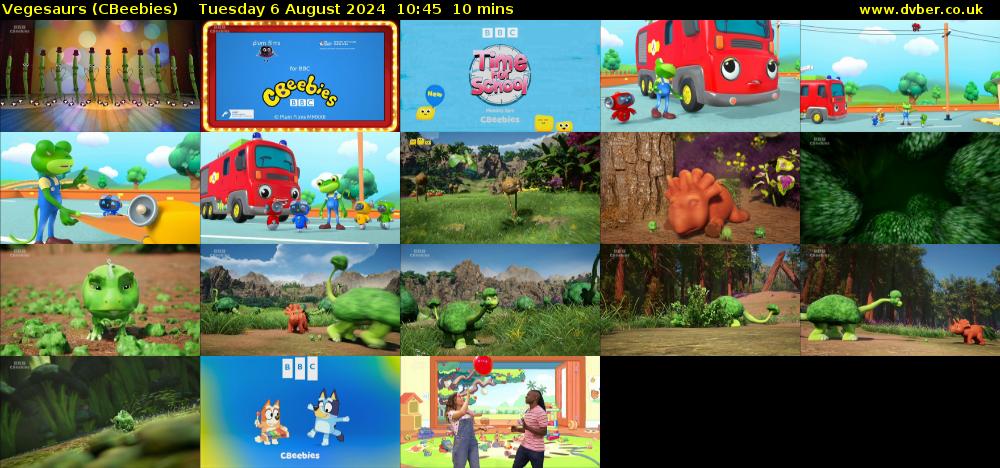 Vegesaurs (CBeebies) Tuesday 6 August 2024 10:45 - 10:55