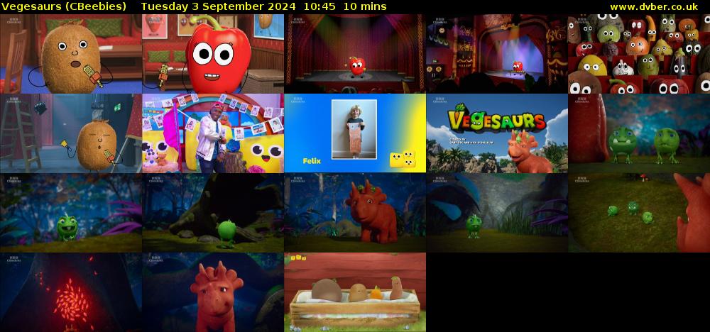 Vegesaurs (CBeebies) Tuesday 3 September 2024 10:45 - 10:55