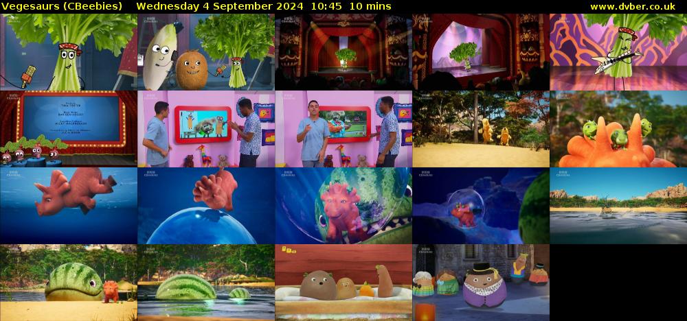 Vegesaurs (CBeebies) Wednesday 4 September 2024 10:45 - 10:55
