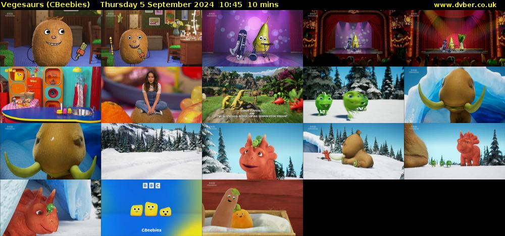 Vegesaurs (CBeebies) Thursday 5 September 2024 10:45 - 10:55
