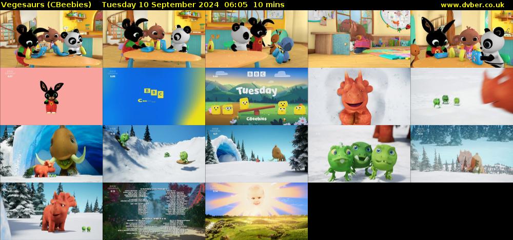 Vegesaurs (CBeebies) Tuesday 10 September 2024 06:05 - 06:15