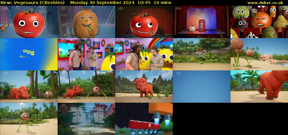 Vegesaurs (CBeebies) Monday 30 September 2024 10:45 - 10:55