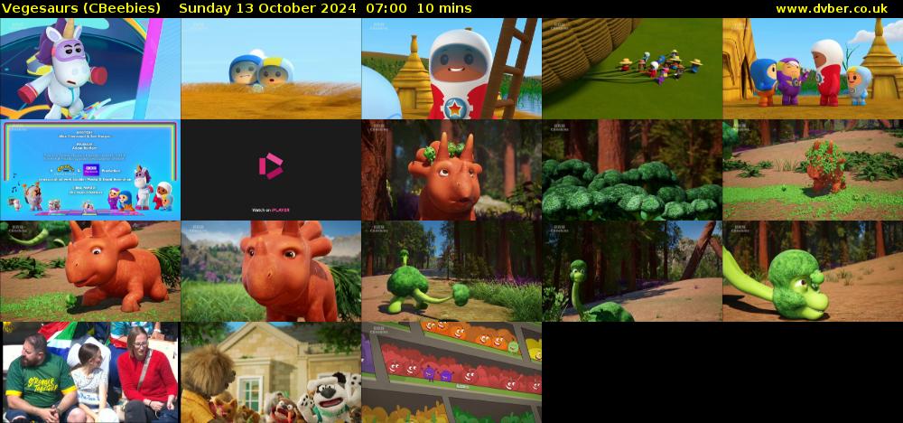 Vegesaurs (CBeebies) Sunday 13 October 2024 07:00 - 07:10