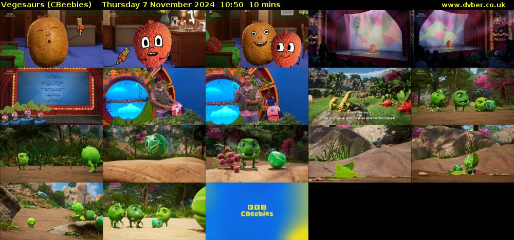 Vegesaurs (CBeebies) Thursday 7 November 2024 10:50 - 11:00