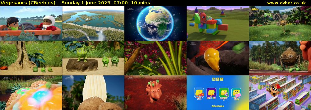 Vegesaurs (CBeebies) Sunday 1 June 2025 07:00 - 07:10
